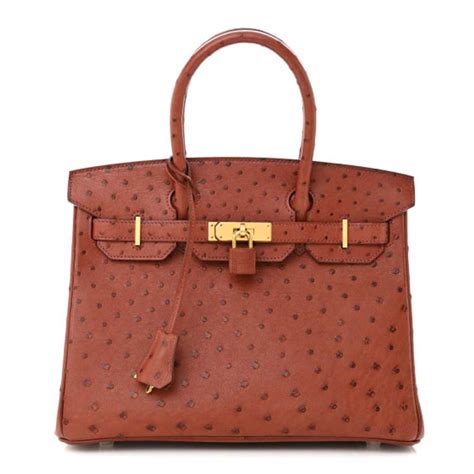 hermes ostrich birkin brique.